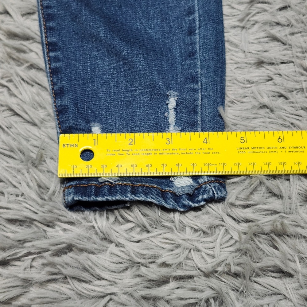 Kendall + Kylie The Kontour High Rise Skinny Jeans Women Size 28 Blue Distressed - Picture 7 of 14